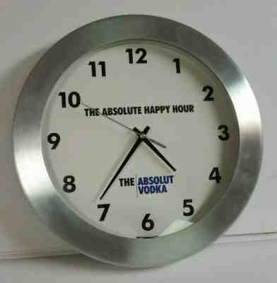 Absolut Vodka Sweden Neon Light Wall Clock for Bar Pub Mancave - Used Pre-owned