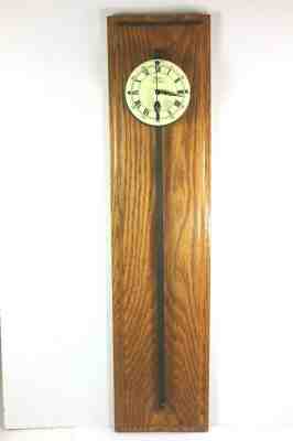 Vintage German Anno 1750 Saw Tooth  Gravity Wall Clock Porcelain Face