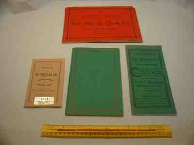 Book 1,163 – Lot of 4 clock catalog reprints