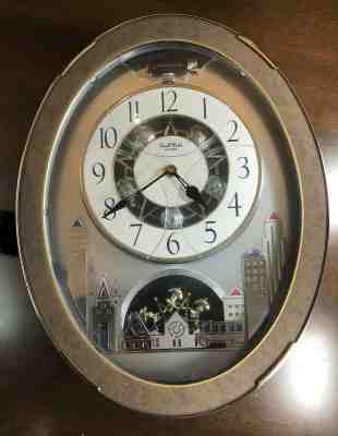 Small World Rhythm Cuorum Musical Clock Animated Wall Battery Bus Sky Scraper 