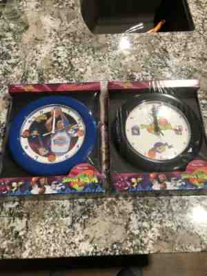 1996 Michael Jordan Space Jam Clock Set Looney Tunes 