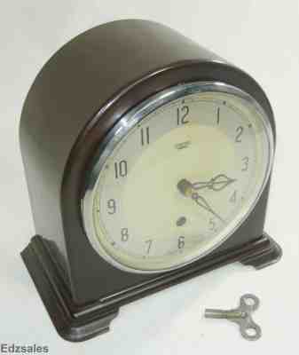 Smiths Enfield Bakelite Dome Top Mantle Clock Made in Gt Britain Working