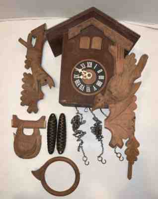 Vtg Cuckoo Clock Hunters double door West Germany Alberi Schwab Karlsruhe