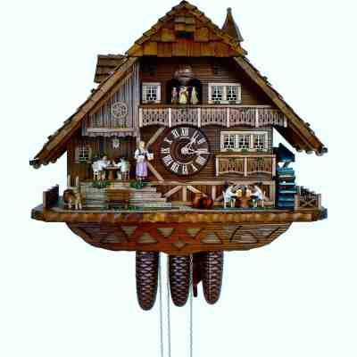 New in Box Anton Schneider 8 Day Bavarian Beer Garden Cuckoo Clock 8TMT 3414/9