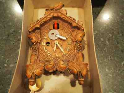 Antique Keebler Miniature Cuckoo Clock Red Bird