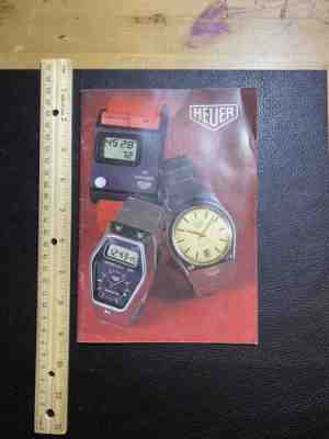 1977 Heuer Catalog And Hunt, Prost And Lauda Helmet Clocks