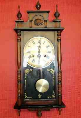Old Wall Clock Regulator in Wood +++ 31Day +++