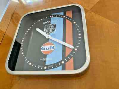 Tag Heuer Monaco Wall Clock - Gulf Version - 12" Square