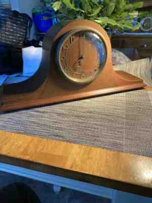 Antique Seth Thomas Art Deco Face Chimes Electric Movement 1703 Mantle Clock