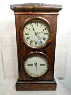 Rare 1866 Transitional Seth Thomas Double Dial Shelf Clock Plymouth Thomaston