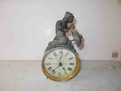 Ansonia " Echo" Novelty Animated Alarm Clock Circa. 1877  Excellent Condition