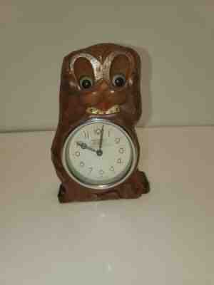 Vintage Rare Poppo Tezuka Dog with Moving Eyes Novelty Clock Made Japan Repair