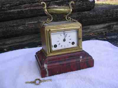 Rare antique French Carriage Clock Needs Repair No Reserve