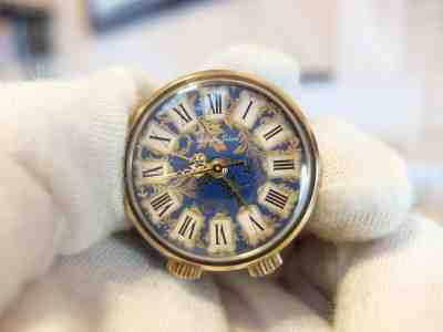 VINTAGE SUB MINIATURE BUECHE GIROD, REUGE MUSICAL ALARM CLOCK (Watch video)