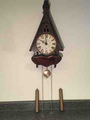 New England Clock Company Cathedral Regulator Wall Clock - German Movement
