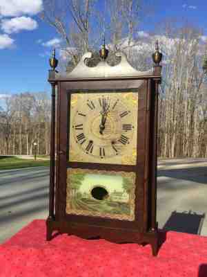 Pillar & Scroll Clock 1831 Hopkins&Alfred Mahogany 