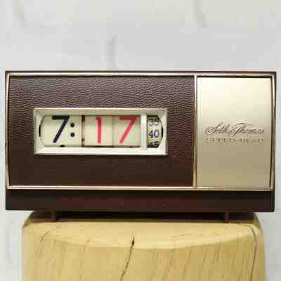 Vintage Seth Thomas Electric Speed Read Clock E039 001 Walnut Tested Works