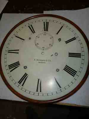 Large Antique E  Howard Oak Weight Wall Clock Ca 1890 Parts Restore 