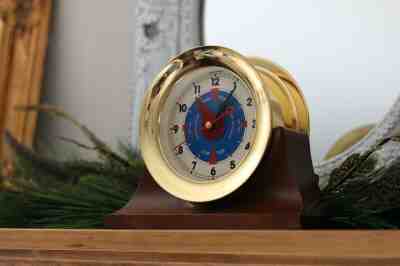 Chelsea Newport Tide Clock Made in U.S.A. with Mahogany Base