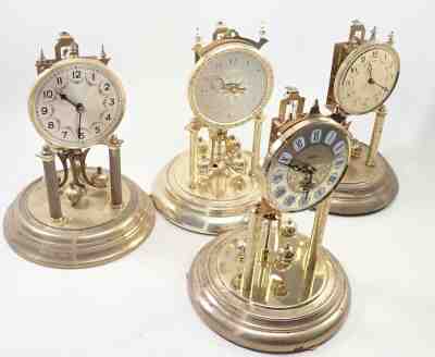 LOT OF 4 VINTAGE GERMAN ANNIVERSARY CLOCKS PARTS REPAIR