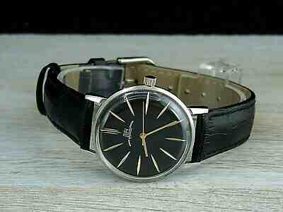 Luch Ultra slim Black Dial Mechanical cal. 2209 Soviet watch New!