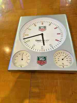 Tag Heuer Monaco Store Wall Clock - with Humidity and Temperature dials
