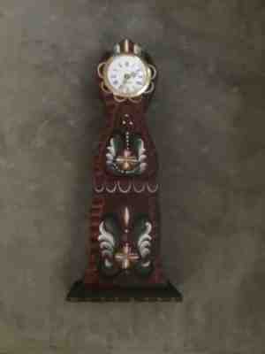 Mora Sweden  Dala Hemslojd Wind Up Mantel Clock Desk Clock Mercedes  W Germany
