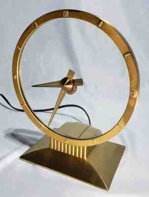Rare 1953 Jefferson Golden Hour Mystery Clock w/ New Motor & Cord - Excellent!!