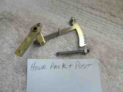 1920 HERSHEDE 9 TUBE CLOCK MOVEMENT PART STRIKE SIDE RACK W/ MOUNTING POST PIN 