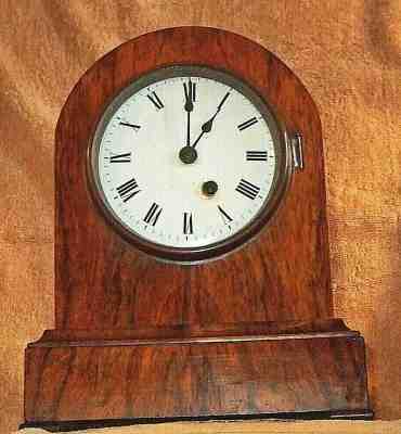 Early Winterhalder & Hoffmeier Table Clock-Time Only,Offset Winder circa 1860