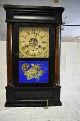 ANTIQUE AMERICAN SETH THOMAS PLYMOUTH HOLLOW HALF COLUMN WEIGHT PARLOR CLOCK