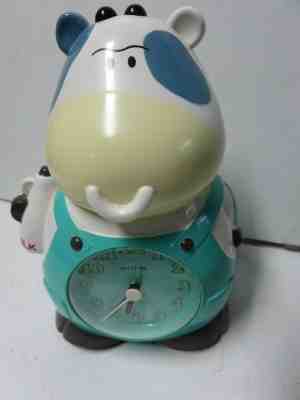 Rare Vintage Japan Rhythm Cow Mooing Alarm Clock 