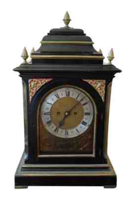 19th Century J.N. Moore & Sons Ebonized Mantle Clock