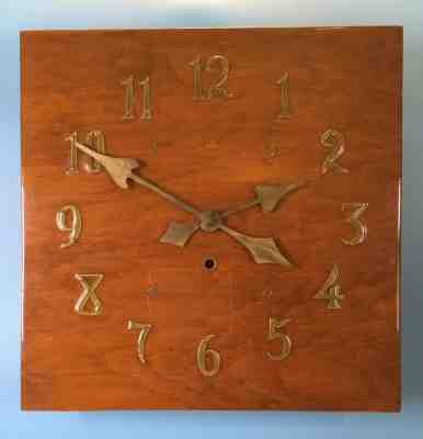 National Clock and Manufacturing Company Wooden Wall Clock