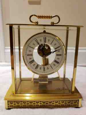 Vintage Working SETH THOMAS Electromagnetic Pendulum Skeleton Brass Mantel Clock