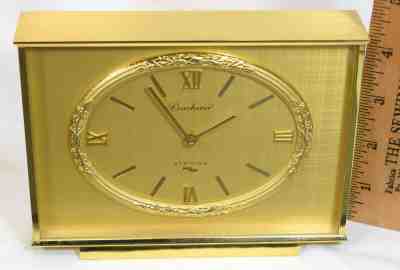 EXCELLENT Swiss Bucherer Imhof Striking Chime Shelf Clock Beautiful Brass, Works