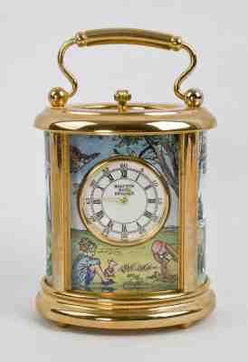 Halcyon Days Enamels Winnie the Pooh carriage clock in original box Disney