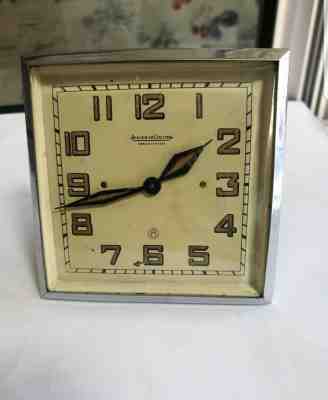Jaeger LeCoultre Art Deco 8 Day Mantel Clock Swiss Made (Fabrique En Suisse)