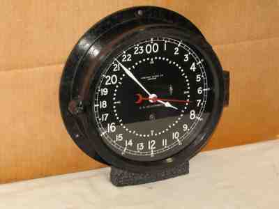 CHELSEA U.S.AIR FORCE CLOCK~8 1/2 IN~CIRCA 1968~VIETNAM ERA~24 hr DIAL RESTORED