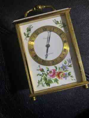 Beautiful IMHOF Bucherer table desk clock with 8 day movement, 1970-80s´s Works!