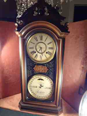 A Very Rare Ithaca Calendar Clock With Shelf No. 4 1/2 "Favorite" Ca 1870