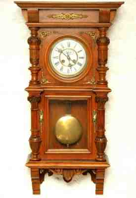 RARE Antique Friedrich Sitto Wien Vienna Wall Clock -- Needs Servicing, Works 
