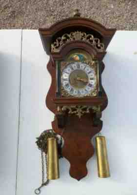 Old Holland Wall Clock Dejo Klok Dutch Clock Vintage Moonphase For Parts Repair