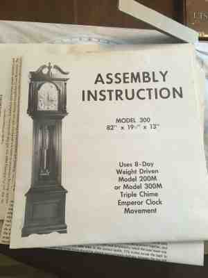 emperor grandfather clock model 300 new in original boxes