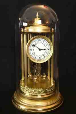 LARGE KUNDO BANDSTAND German Louvre 400-Day Anniversary Torsion Clock - Runs