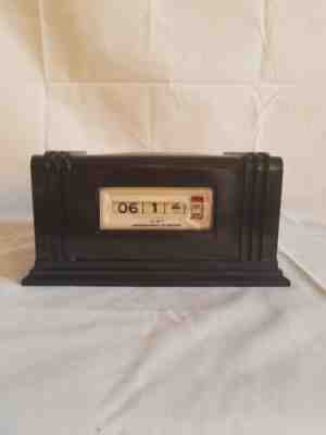 Vintage Art Deco Bakelite Pennwood Numechron Tymeter 100 Desk Clock 1962 Works!