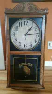 WILLIAM L. GILBERT SCHOOL HOUSE REGULATOR WALL CLOCK No. 3035