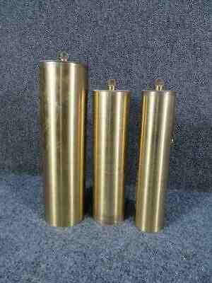 3 ANTIQUE WALTHAM GRANDFATHER CLOCK WEIGHTS from 9 TUBE CLOCK