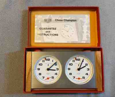 Heuer Competition Chess Champion Stopwatch Swiss Clock with Swiss Fab Looping