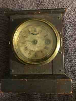 RARE 1853 S.E. ROOT • BRISTOL CONNECTICUT 6”x 5” SHELF CLOCK • MISSING HANDS •